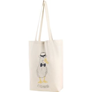 Tote bag 1 cotton black/yellow Ferdinand duck design 