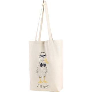 Tote bag 1 cotton black/yellow FERDINAND duck design 