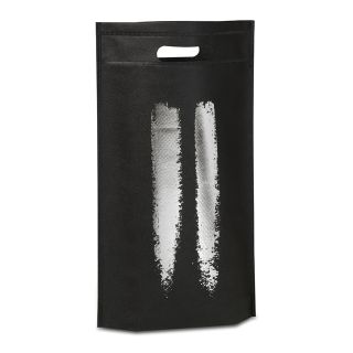 Sac polypropylne intiss 2 bouteilles coloris noir/argent