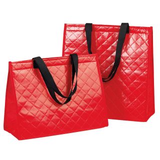 Bag isotherm rectangular red color nylon handles velcro closure 