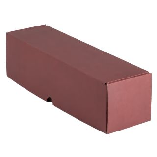Box wine cardboard kraft/burgundy 1 magnum