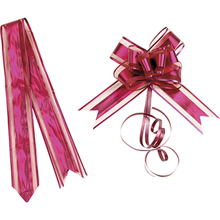 Pull up ribbon bow red - pack of 10 pieces 