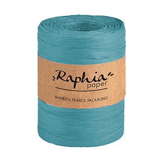 Raffia ribbon colour blue 0,7x200m roll