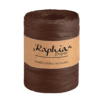 Raffia ribbon colour brown 0,7x200m roll