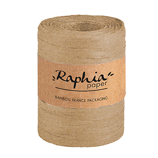 Raphia papier coloris kraft bobine 