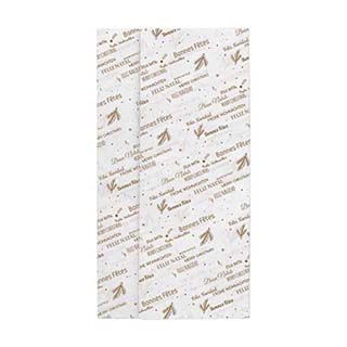Tissue paper sheets white/gold Bonnes fêtes - Pack of 240