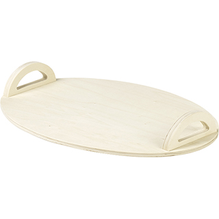 Tray oval wood nature handles 