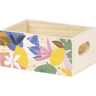 Tray wood rectangular CITRUS GARDEN handles