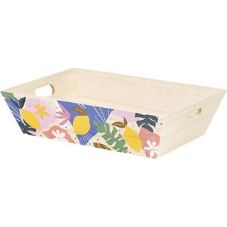 Bandeja madera rectangular JARDIN DE CITRICOS asas 