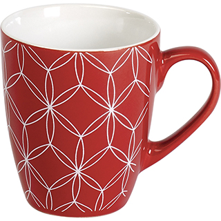 Mug cramique dcor rouge