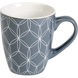 Mug cramique dcor gris 