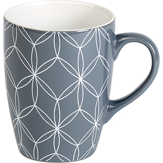 Mug cramique dcor gris 