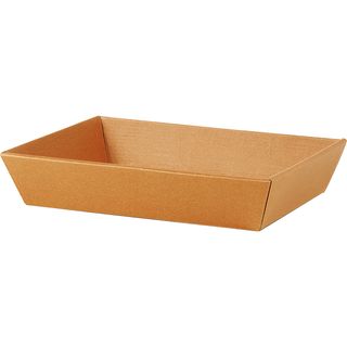 Tray cardboard rectangular HAVANA texture havana/black delivered flat (to assemble)