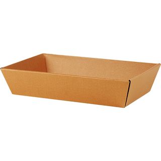 Tray cardboard rectangular HAVANA texture havana/black delivered flat (to assemble)