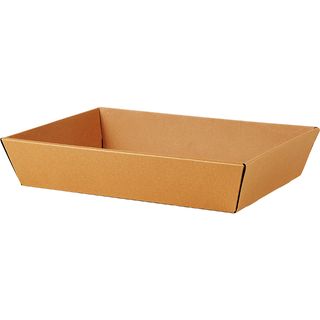 Tray cardboard rectangular HAVANA texture havana/black delivered flat (to assemble)