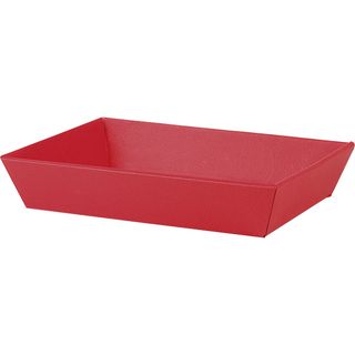 Caja cartn cuadrada ALFOMBRA ROJA textura rojo/negro entrega plana (para montar) 