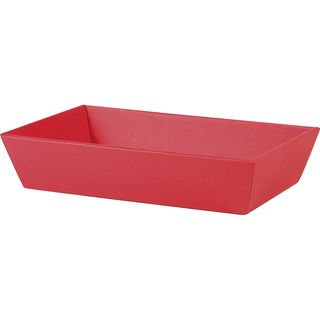 Caja cartn cuadrada ALFOMBRA ROJA textura rojo/negro entrega plana (para montar) 
