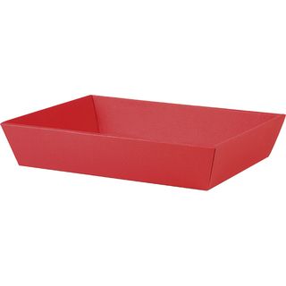 Corbeille carton TAPIS ROUGE texture rouge/noir livraison  plat
