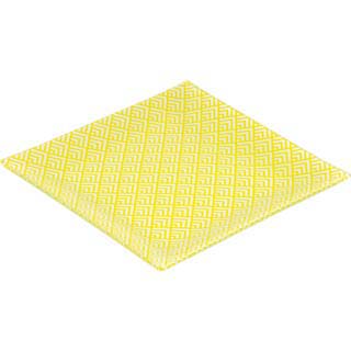 Plato de vidrio rectangular amarillo 