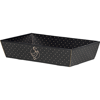 Tray cardboard rectangular DUCK CHIC kraft/black delivered flat