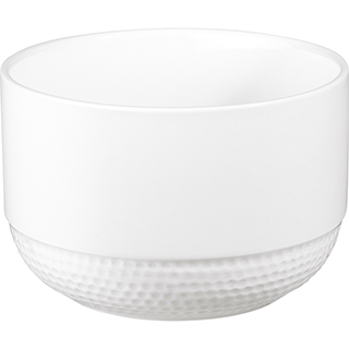Bowl round porcelain white straight edges