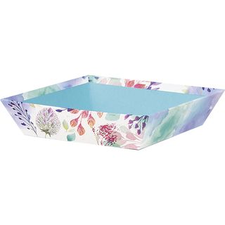 Tray cardboard square WATERCOLOR FLOWERS