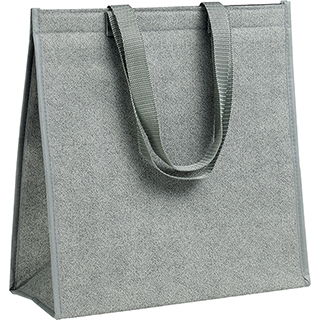 Sac isotherme rectangle gris 2 anses nylon/fermeture scratch 