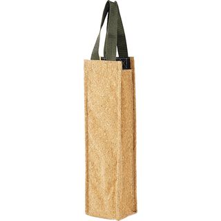 Bag isotherm rectangular 1 bottle cork 2 handles green nylon velcro enclosure
