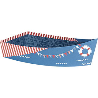 Tray cardboard boat shape SEA