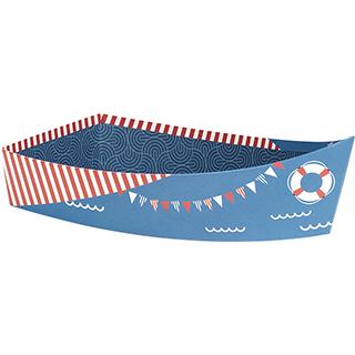 Tray cardboard boat shape sea