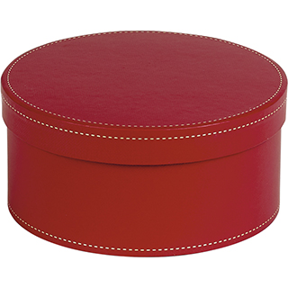 Box cardboard round red 