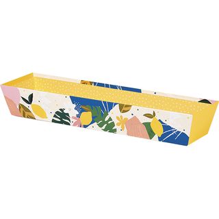 Corbeille carton rectangle JARDIN D'AGRUMES 