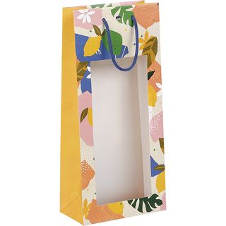 Bolsa papel 2 botella JARDIN DE CITRICOS asas cordn amarillo ojal