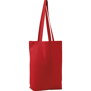 Bolsa algodón rojo sin decoración 2 asas 