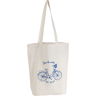 Tote Bag algodn natural bicicleta 2 asas 