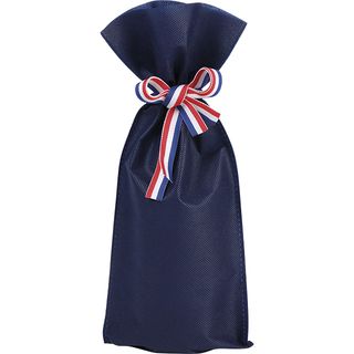 Bag non-woven polypropylene blue ribbon blue/white/red/ tag