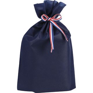 Bag non-woven polypropylene blue ribbon blue/white/red/ tag