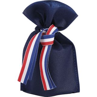 Bag non-woven polypropylene blue ribbon blue/white/red/ tag
