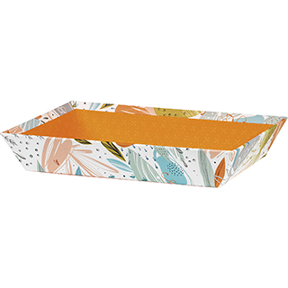 Corbeille carton rectangle ORANGE FRAICHEUR