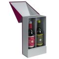 Grape decor 2 bottle giftbox with partition and magnetic closure
