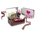 Caja de metal con corchetes decorada Love Chocolat