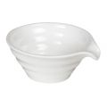 Round porcelain pouring bowl / white