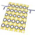 Bolsito de polipropileno gris/amarillo con cintas grisas 