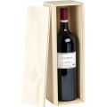 Caixa de vinho em madeira de pinho 1 Magnum 1,5L Bordeaux com tampa deslizante Int.Dim 