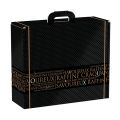 Valisette carton rectangle SAVOUREUX noir/cuivre 