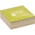 Rectangular 3 row chocolate wood box with green faux leather lid