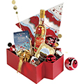 Box cardboard Christmas tree shape red/white/hot gliding gold Bonnes Ftes