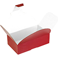 Box cardboard rectangular automatic background decor Bonnes Ftes/red bow      