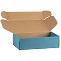 Coffret carton kraft rectangle coloris bleu livré à plat 