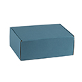 Caixa de carto kraft retangular azul entregue plano (para montar)